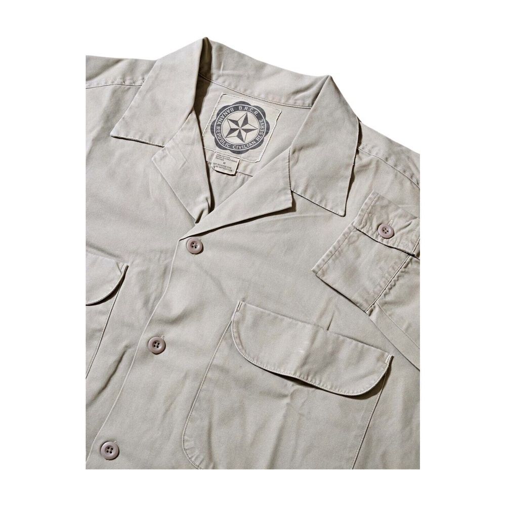 BANANA REPUBLIC CIVILIAN RESERVE Shirt Button Long Sleeve Cotton Beige Men's M
